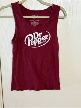Dr Pepper Women’s Burgundy Graphic Tank Top
